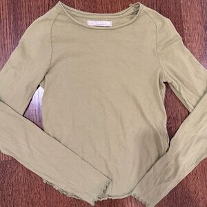 We The Free Olive Long Sleeve Top